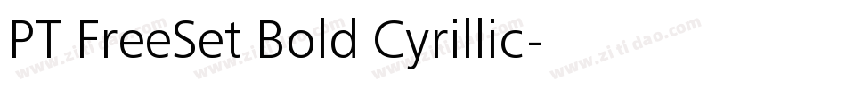 PT FreeSet Bold Cyrillic字体转换